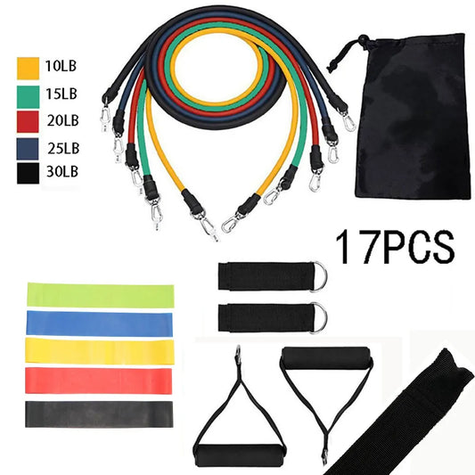 17 Pieces Resistance and Booty Band Set