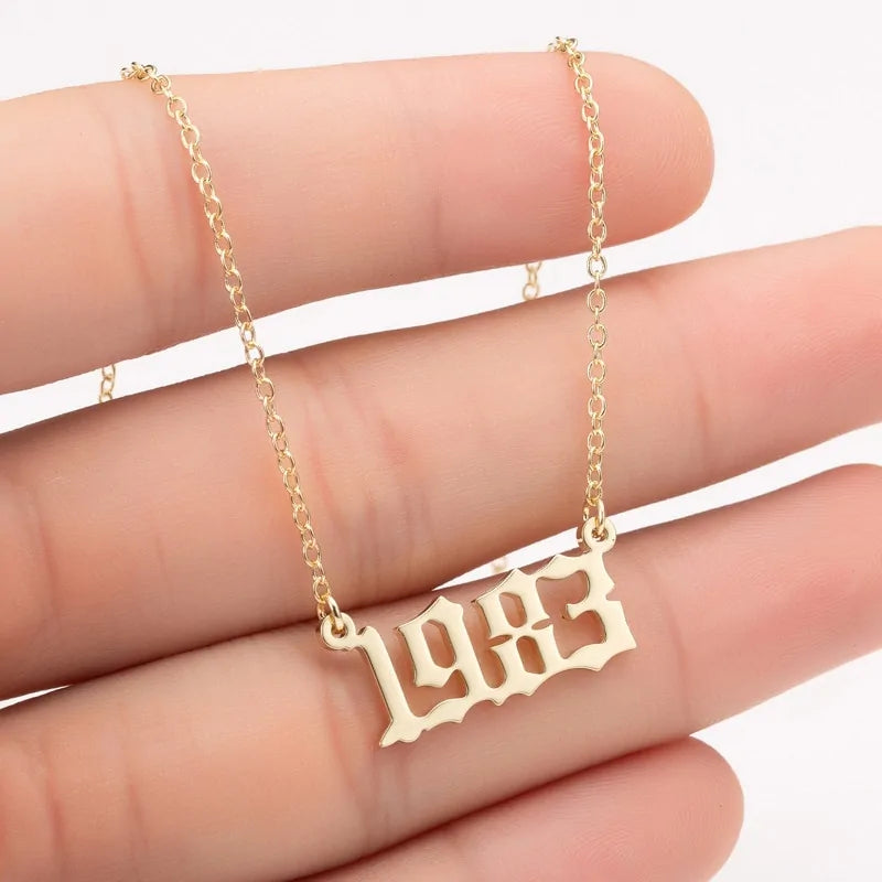 Women's Birth Year Necklace