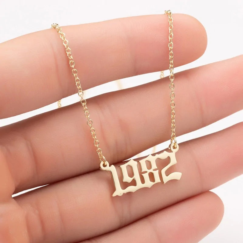 Women's Birth Year Necklace